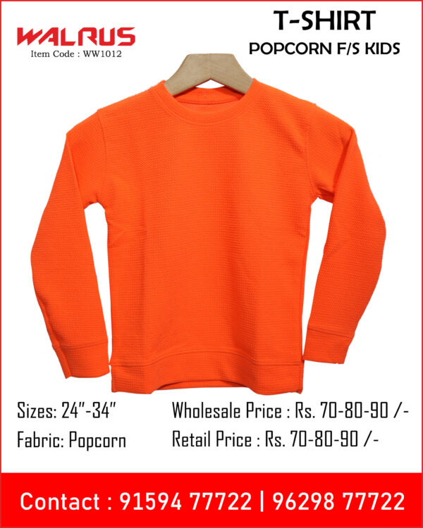 Kids Popcorn Full Sleeve T Shirt