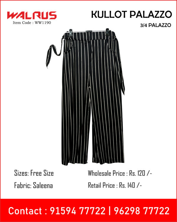 Kullot 3/4 Palazzo (Free Size)