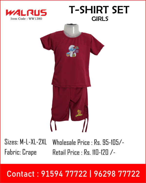 Kids Girls T Shirt Set