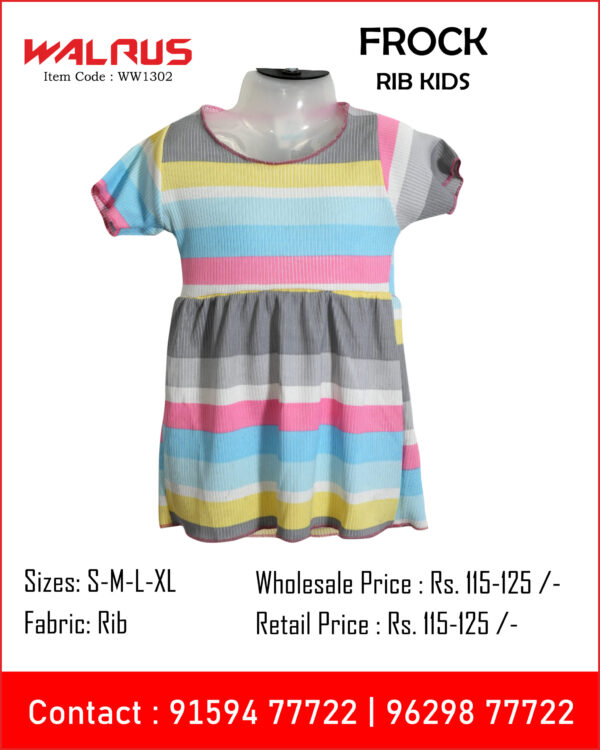 Kids Girls Rib Frock