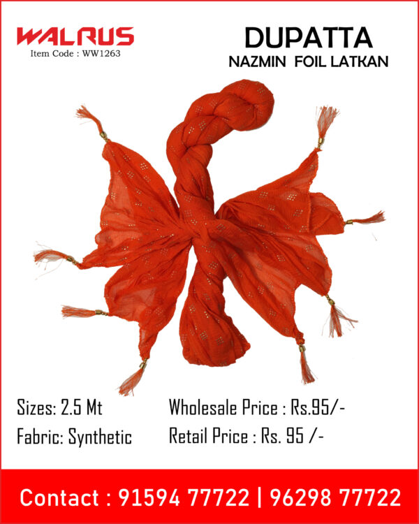Nazmin Foil Latkan Dupatta