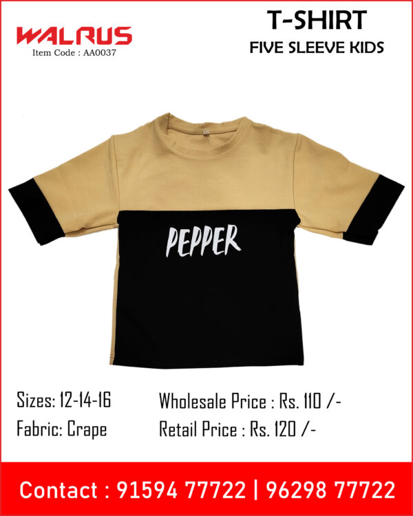 Kids 5 Sleeve T shirt