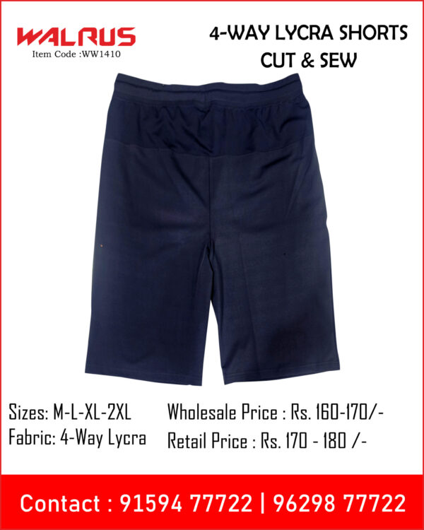 4 Way Lycra Shorts Cut&Sew